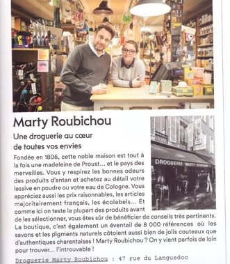 La droguerie a son article dans Marie Claire